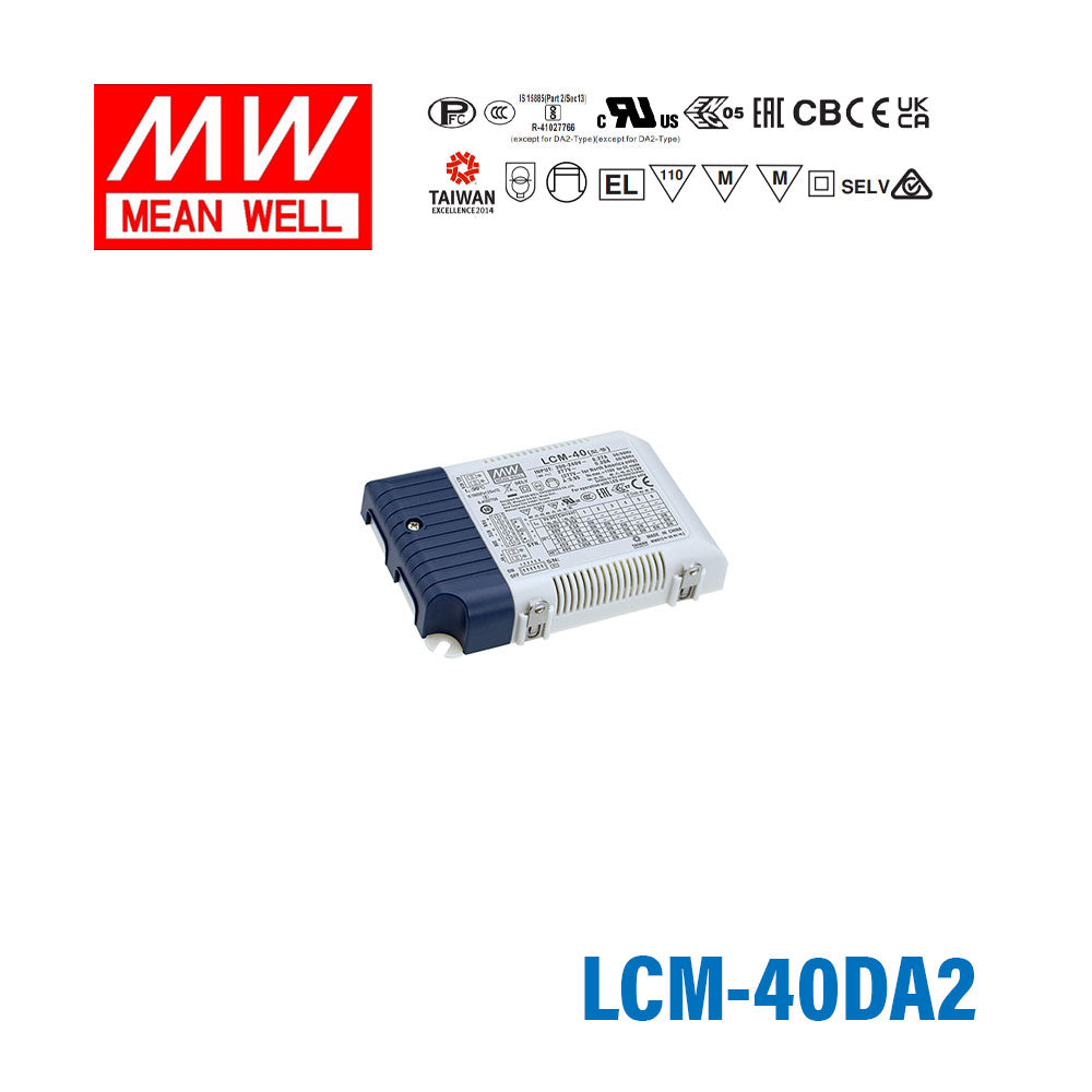 Mean Well LCM-40DA2 Power Supply 40W 350mA 500mA 600mA 700mA(default) 900mA 1050mA - DALI2 and Push