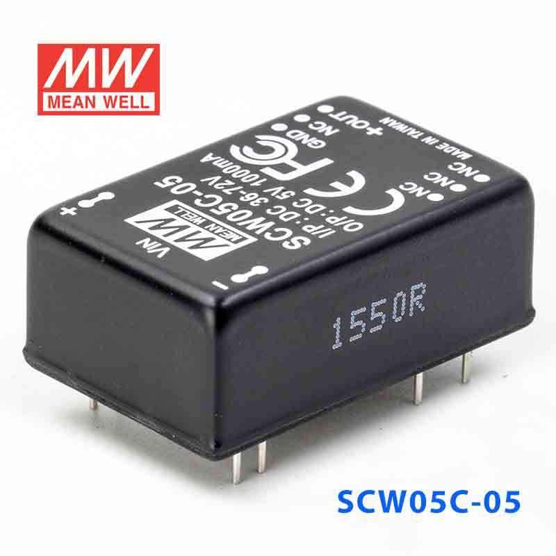 Mean Well SCW05C-05 DC-DC Converter - 5W 36~72V DC in 5V out - PHOTO 1