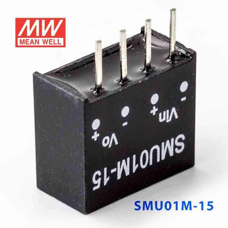 Mean Well SMU01M-15 DC-DC Converter - 1W - 10.8~13.2V in 15V out 67mA - PHOTO 3