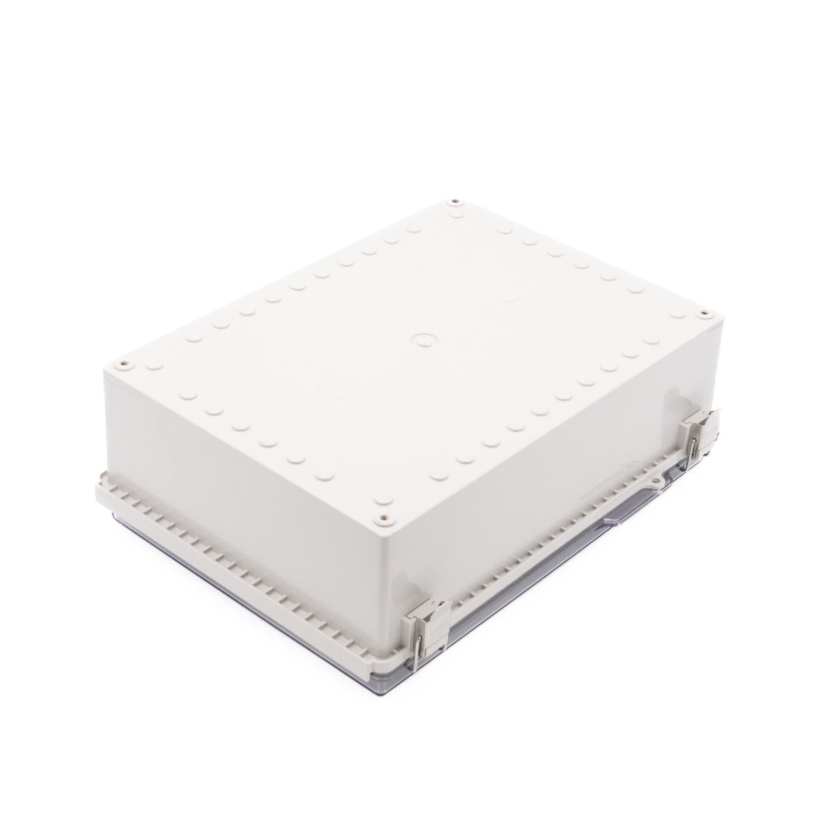 Boxco P-Series 280x380x130mm Plastic Enclosure, IP67, IK08, PC, Transparent Cover, Molded Hinge and Latch Type - PHOTO 1