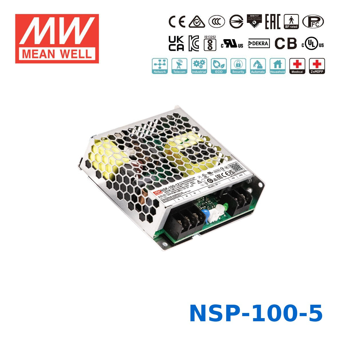 Mean Well 100W High Reliable Multi-Industries Power Supply 5V 20A