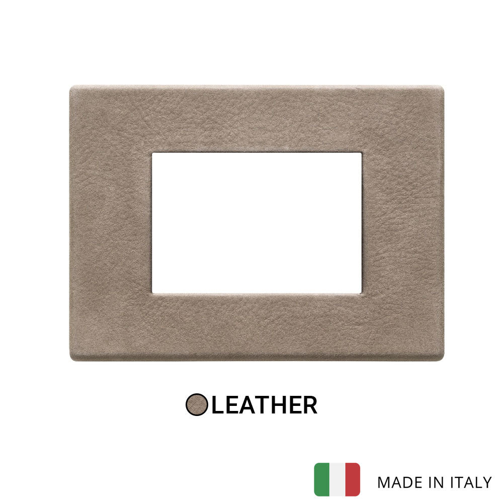 Vimar Eikon Exe Plate 3M Leather Steppe