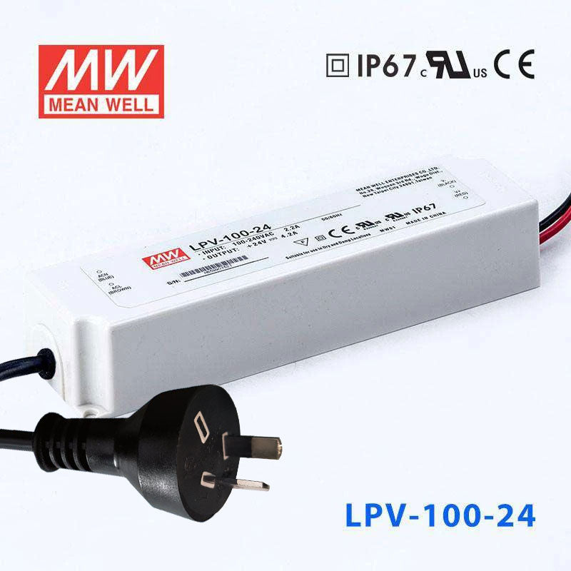 Mean Well S-LPV-100-24 Power Supply 100W 24V with AU/NZ plug