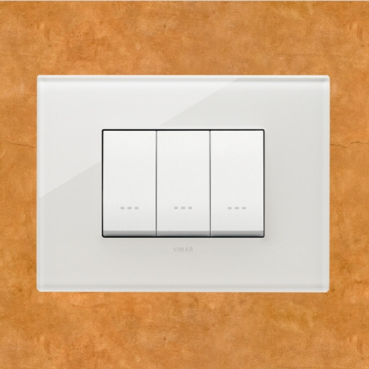 Vimar Eikon Glass 3 Gang Switch - Milky White - 16A - PHOTO 8