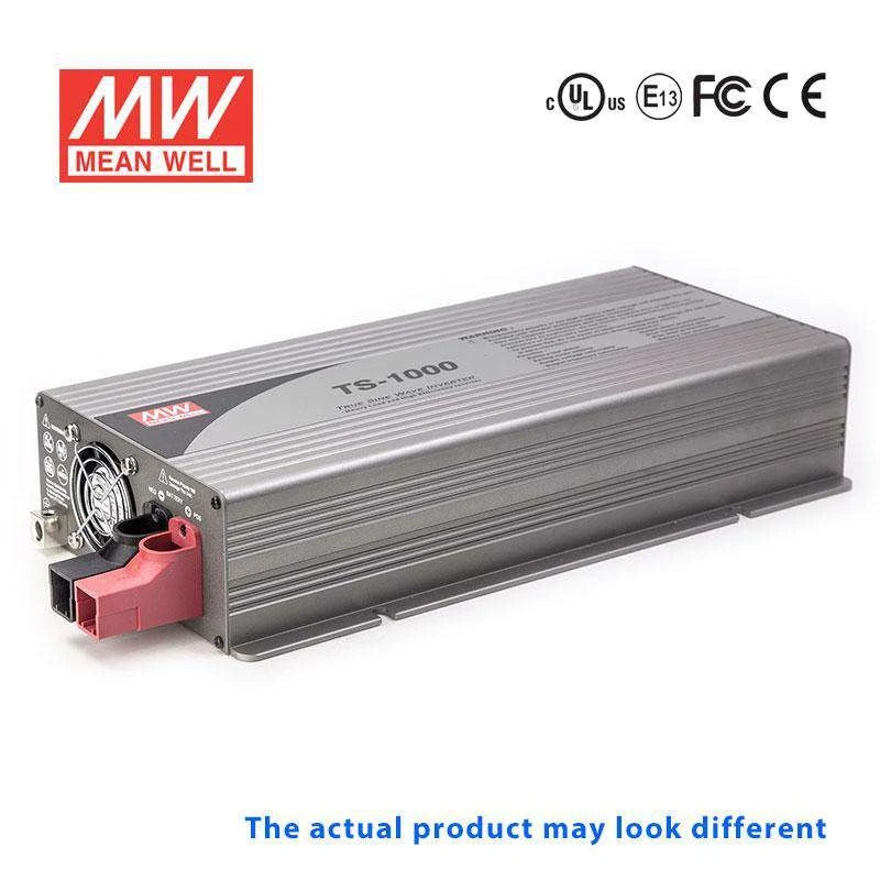 Mean Well TS-1000-148F True Sine Wave 1000W 110V 25A - DC-AC Power Inverter