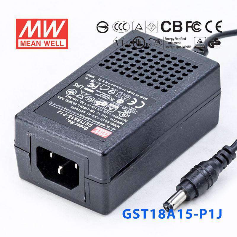 Mean Well GST18A15-P1JPower Supply 18W 15V 1.2A