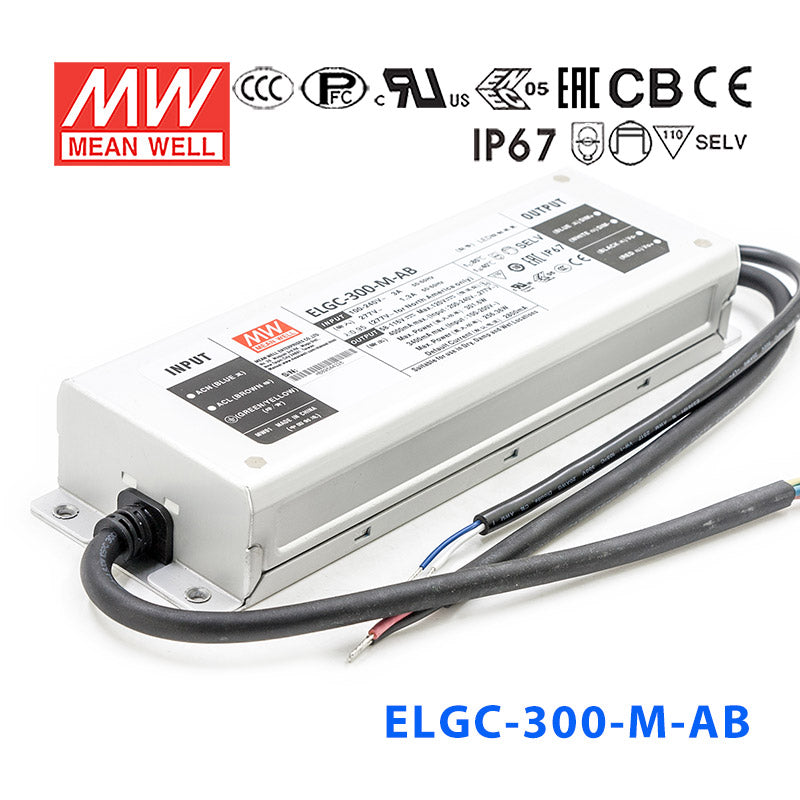 Mean Well ELGC-300-M-AB Power Supply 300W 2800mA - Adjustable and Dimmable