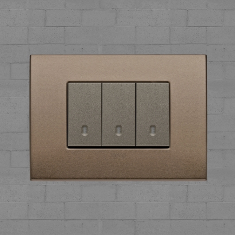 Vimar Arke Metal 3 Gang switch - Dark Bronze - 16A - PHOTO 20
