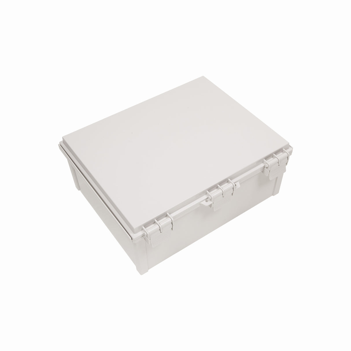 Boxco Q-Series 400x500x200mm Plastic Enclosure, IP67, IK08, ABS, Grey Cover, Hinge Type with Plate - PHOTO 1