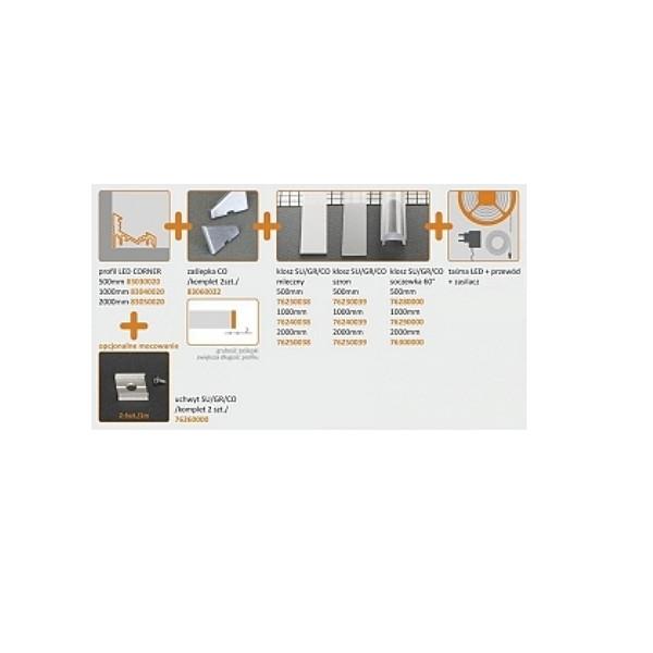 Archilight End Cap for ANGULA Corner Profile - Without Wiring Holes - Silver - PHOTO 1