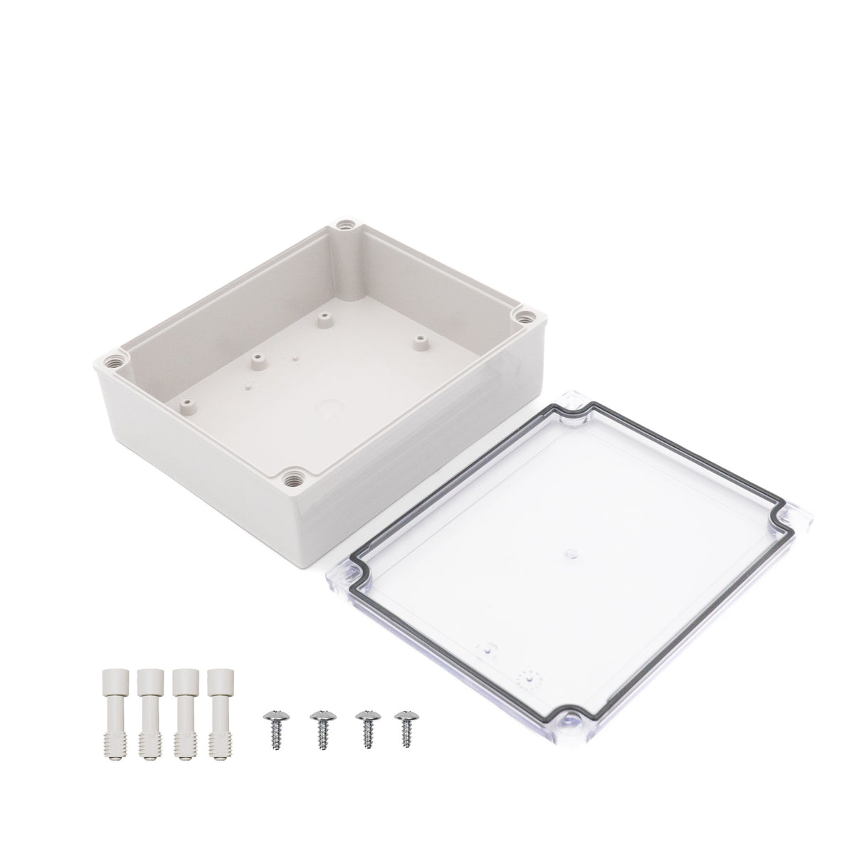 Boxco M-Series 150x180x60mm Plastic Enclosure, IP67, IK08, PC, Transparent Cover, Screw Type - PHOTO 3