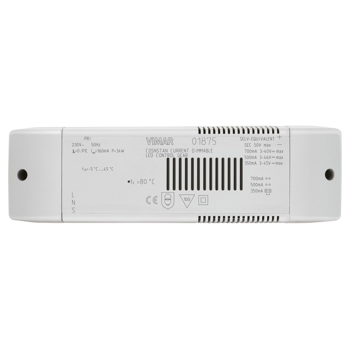 Vimar VM-01875 LED driver 230V 50Hz 350/500/700mA