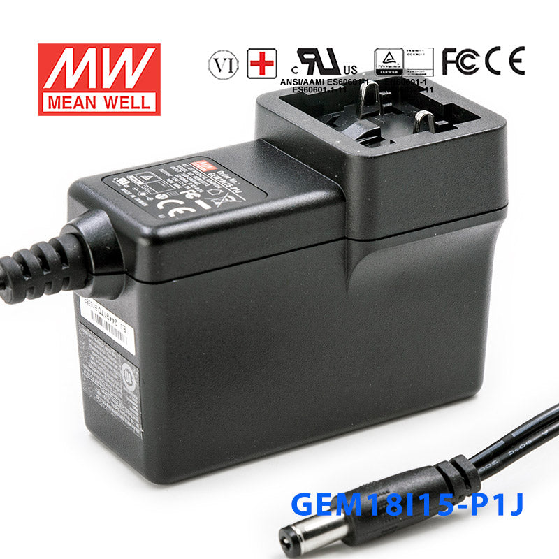 Mean Well GEM18I15-P1J Power Supply 18W 15V
