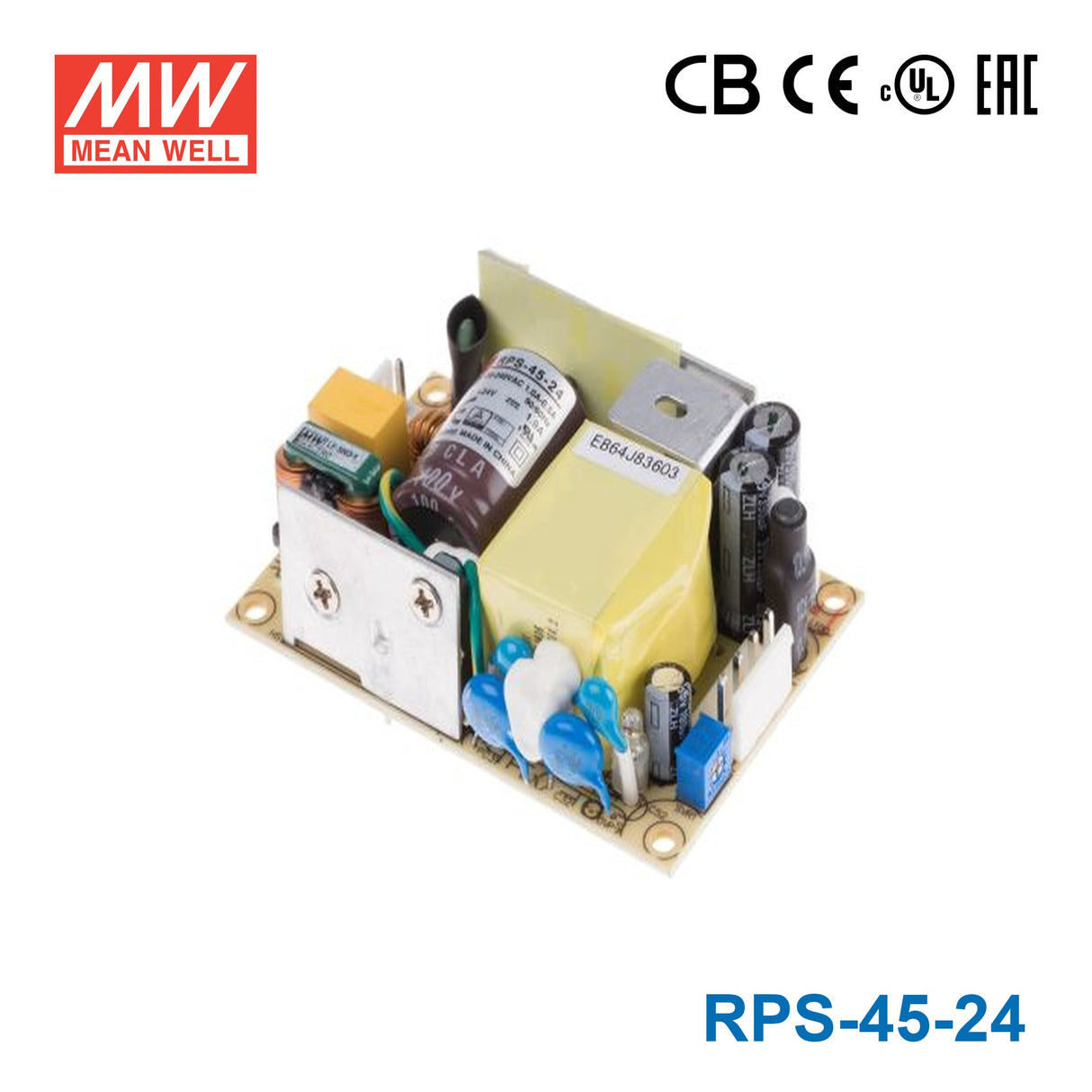 Mean Well RPS-45-24 Green Power Supply W 24V 1.9A - Medical Power Supply