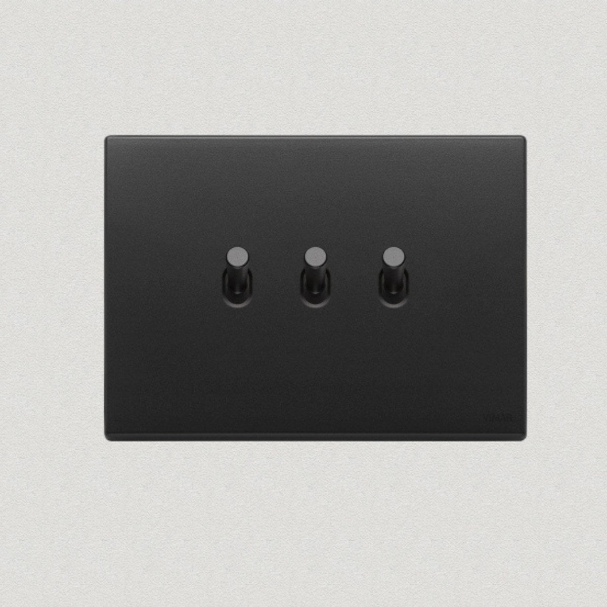 Vimar Eikon Vintage Metal 3 Gang Switch - Anthracite Grey - 10A - PHOTO 1
