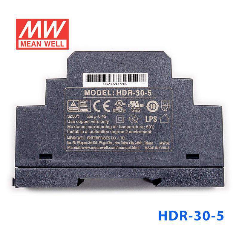 Mean Well HDR-30-5 Ultra Slim Step Shape Power Supply 15W 5V 3A - DIN Rail - PHOTO 2