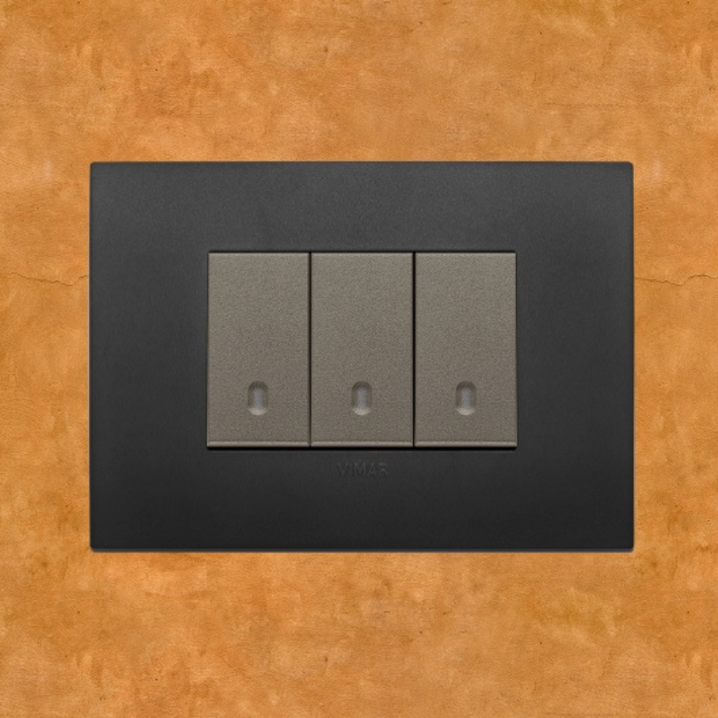 Vimar Arke Plastic 3 Gang switch - Black - 16A - PHOTO 26