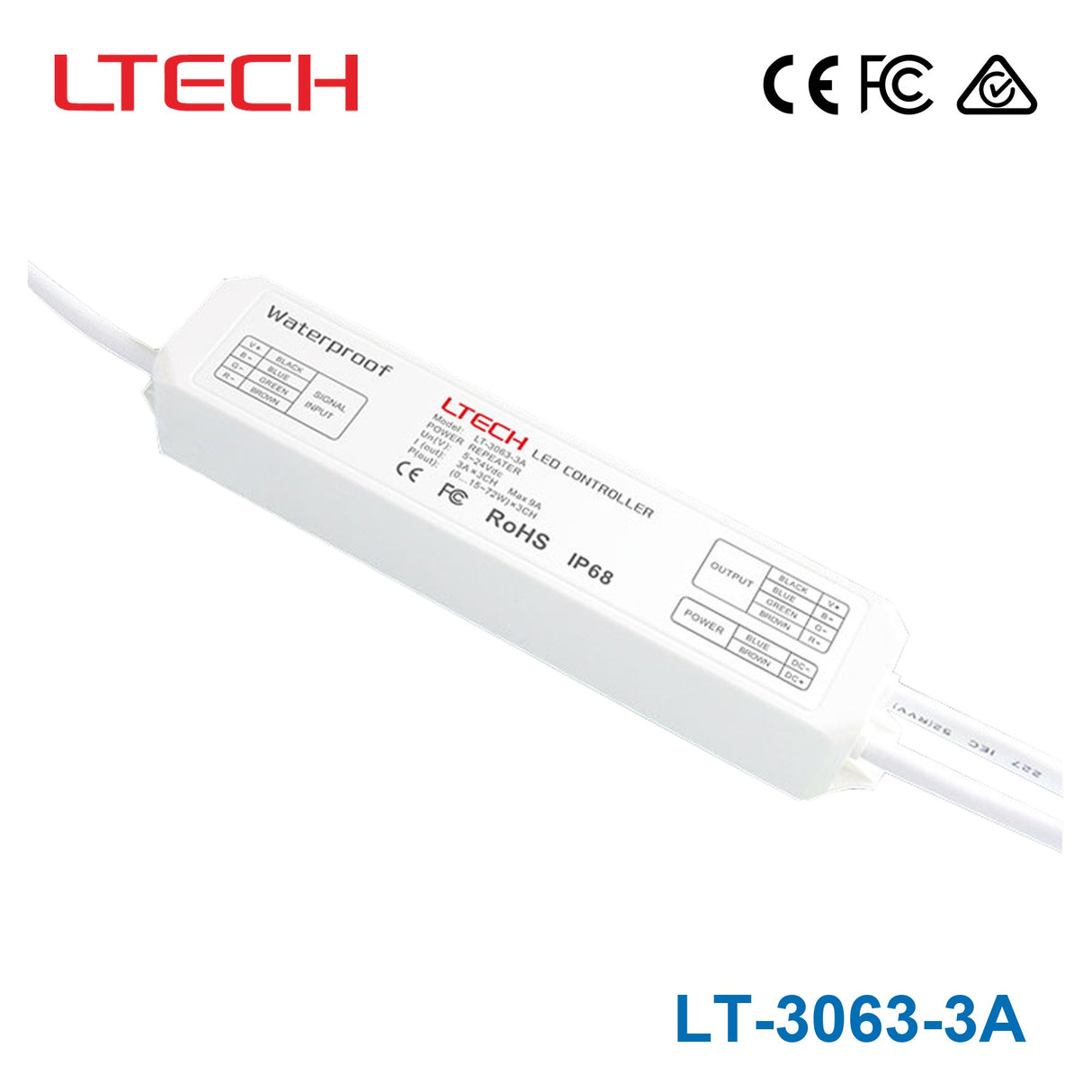 Ltech LT-3063-3A PWM Constant Voltage Repeater - RGB