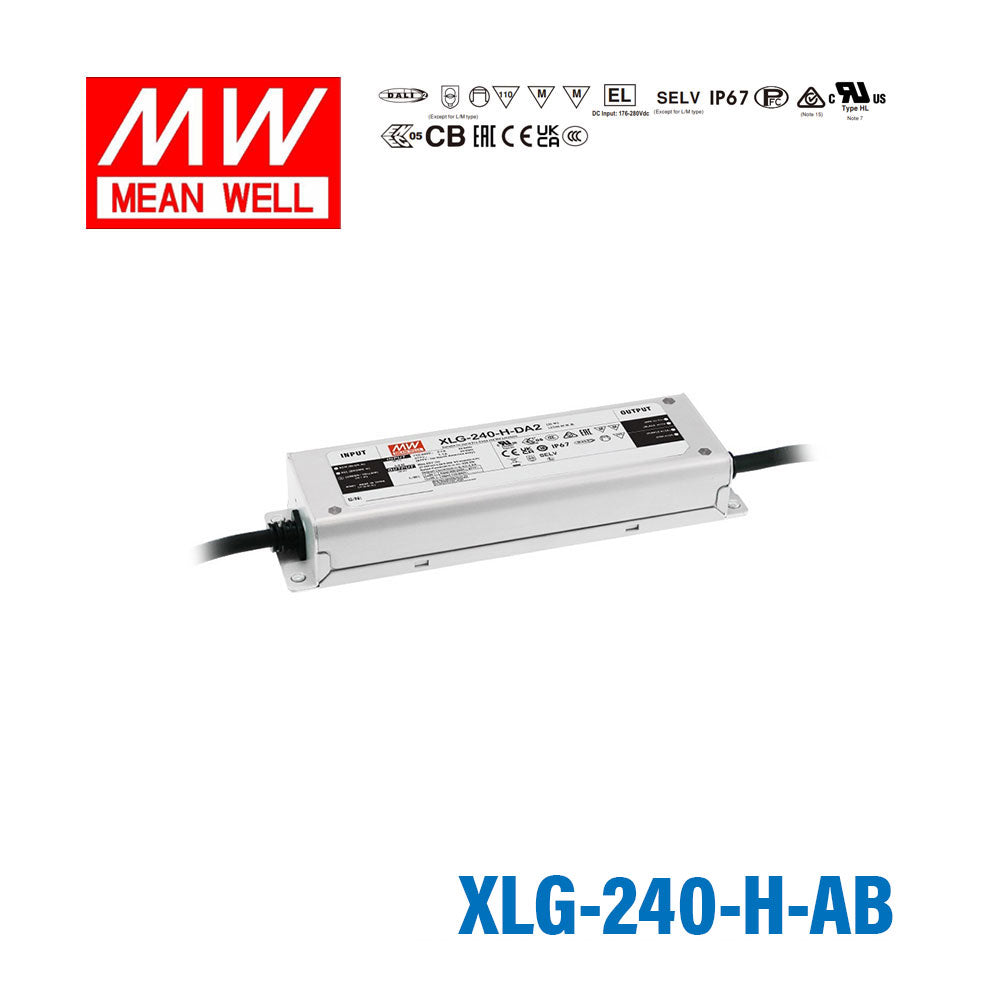Mean Well XLG-240-H-AB Power Supply 240W 1400mA - Adjustable and Dimmable