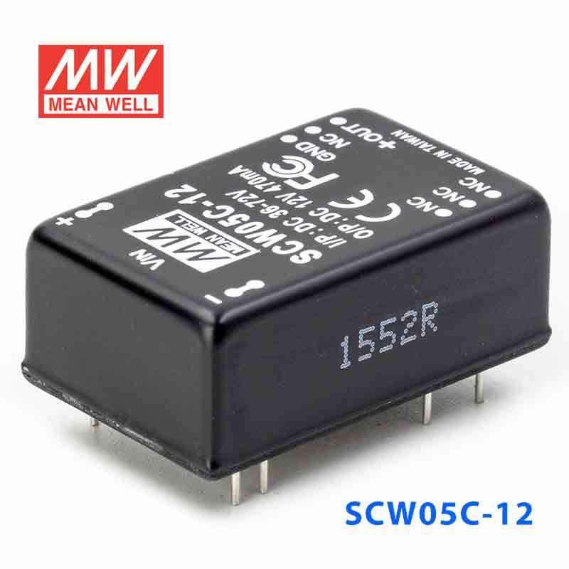 Mean Well SCW05C-12 DC-DC Converter - 5W 36~72V DC in 12V out - PHOTO 1