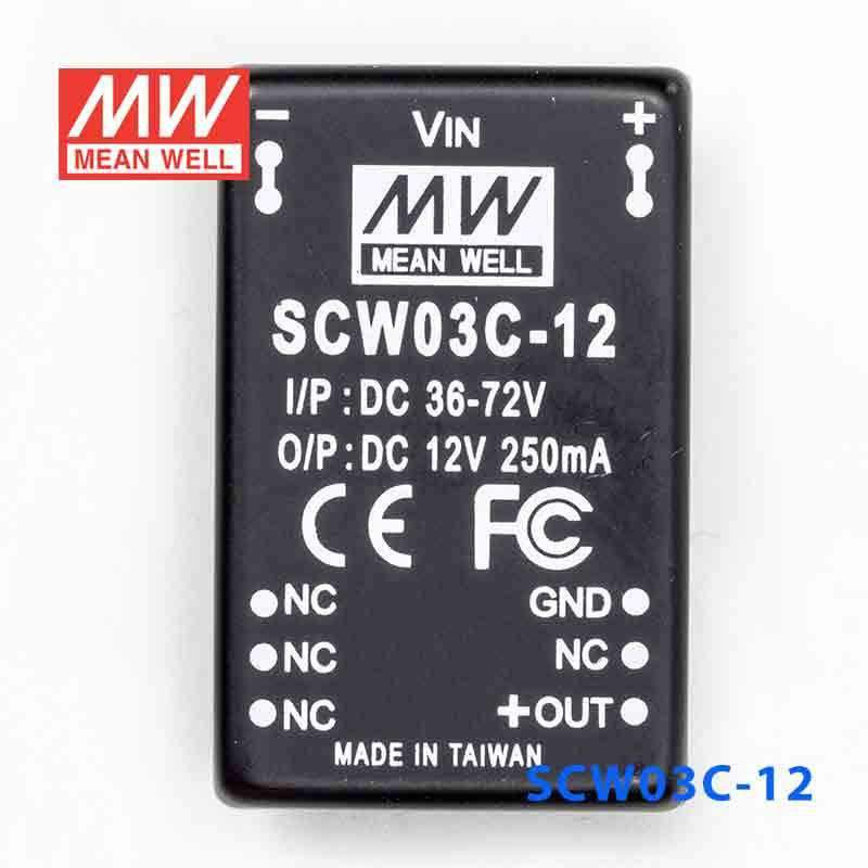 Mean Well SCW03C-12 DC-DC Converter - 3W 36~72V DC in 12V out - PHOTO 2