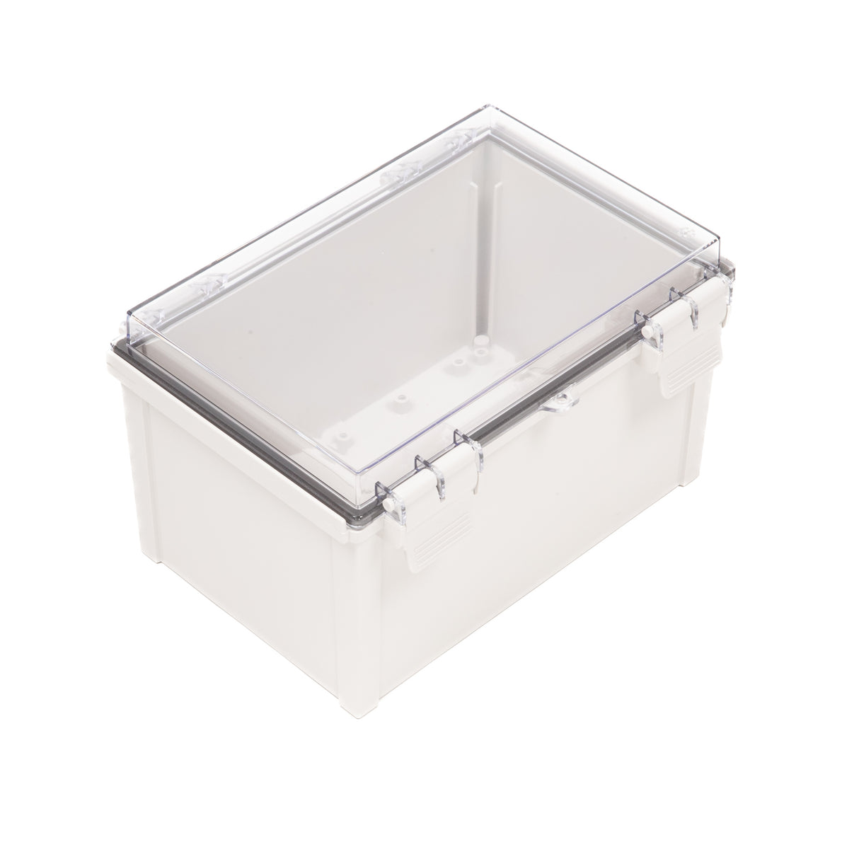 Boxco Q-Series 200×300×180mm Plastic Enclosure, IP67, IK08, ABS, Transparent Cover, Plastic Hinge and Latch Type - PHOTO 1