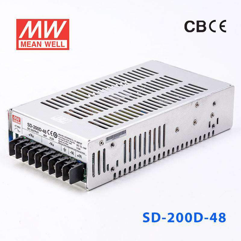 Mean Well SD-200D-48 DC-DC Converter - 201.6W - 72~144V in 48V out 4.2A