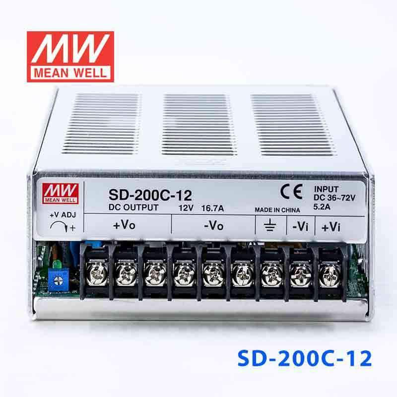 Mean Well SD-200C-12 DC-DC Converter - 200.4W - 36~72V in 12V out 16.7A - PHOTO 2
