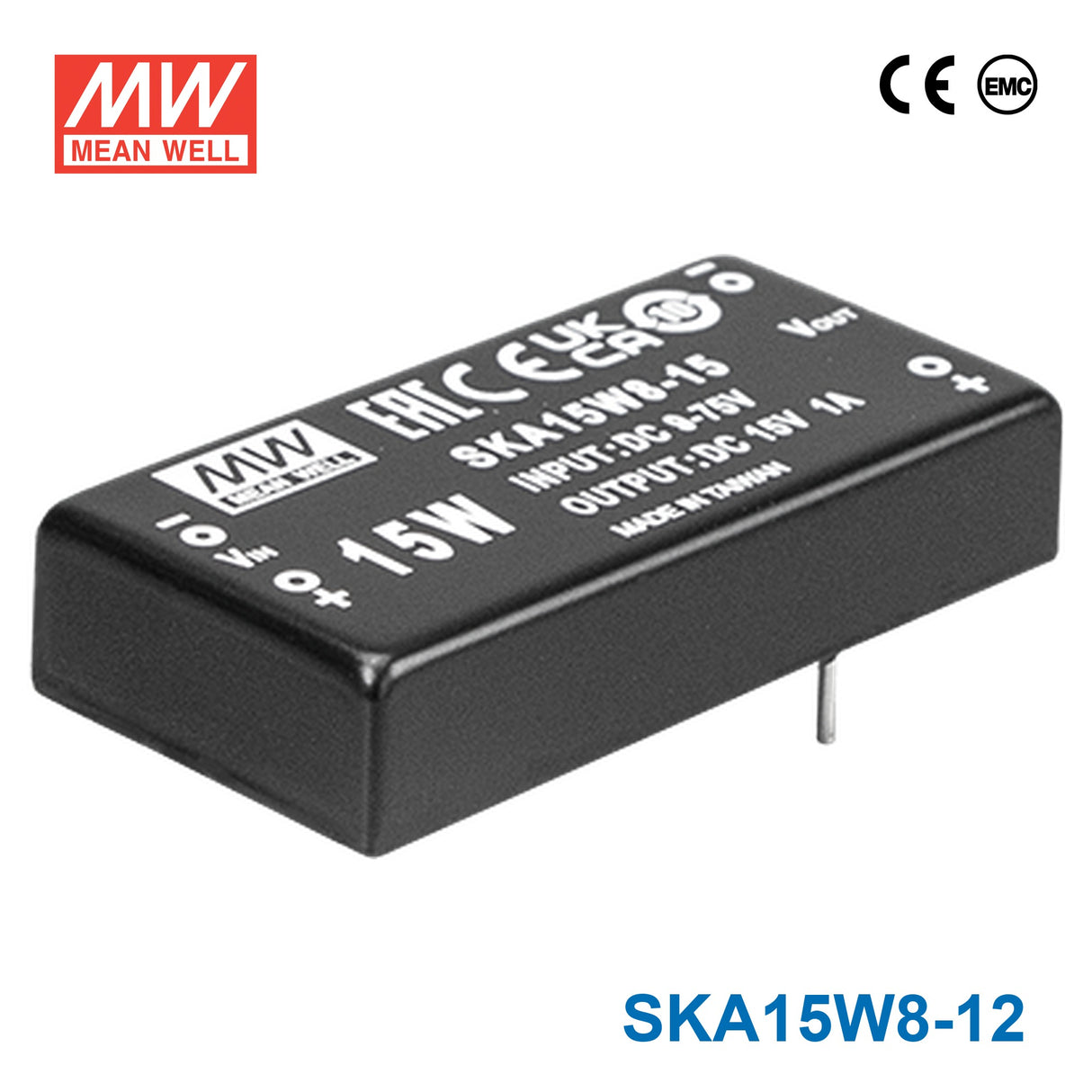 Mean Well SKA15W8-12 15W DC-DC Converter 12VDC 1.25A