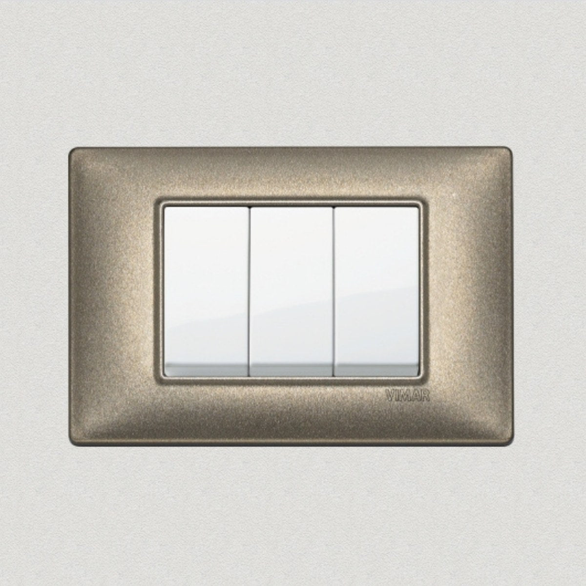 Vimar Plana Metal 3 Gang Switch - Metallic Bronze - 16A - PHOTO 11