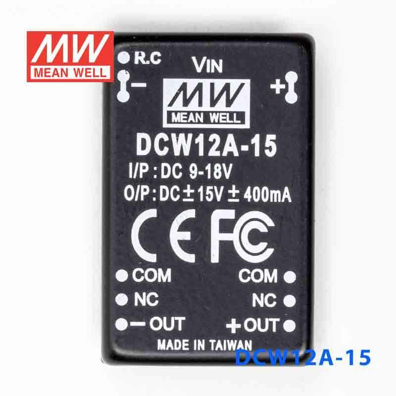 Mean Well DCW12A-15 DC-DC Converter - 12W - 9~18V in ±15V out 400mA - PHOTO 2