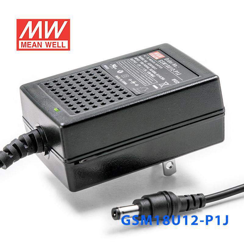 Mean Well GSM18U12-P1J Power Supply 18W 12V 1.5A - PHOTO 1