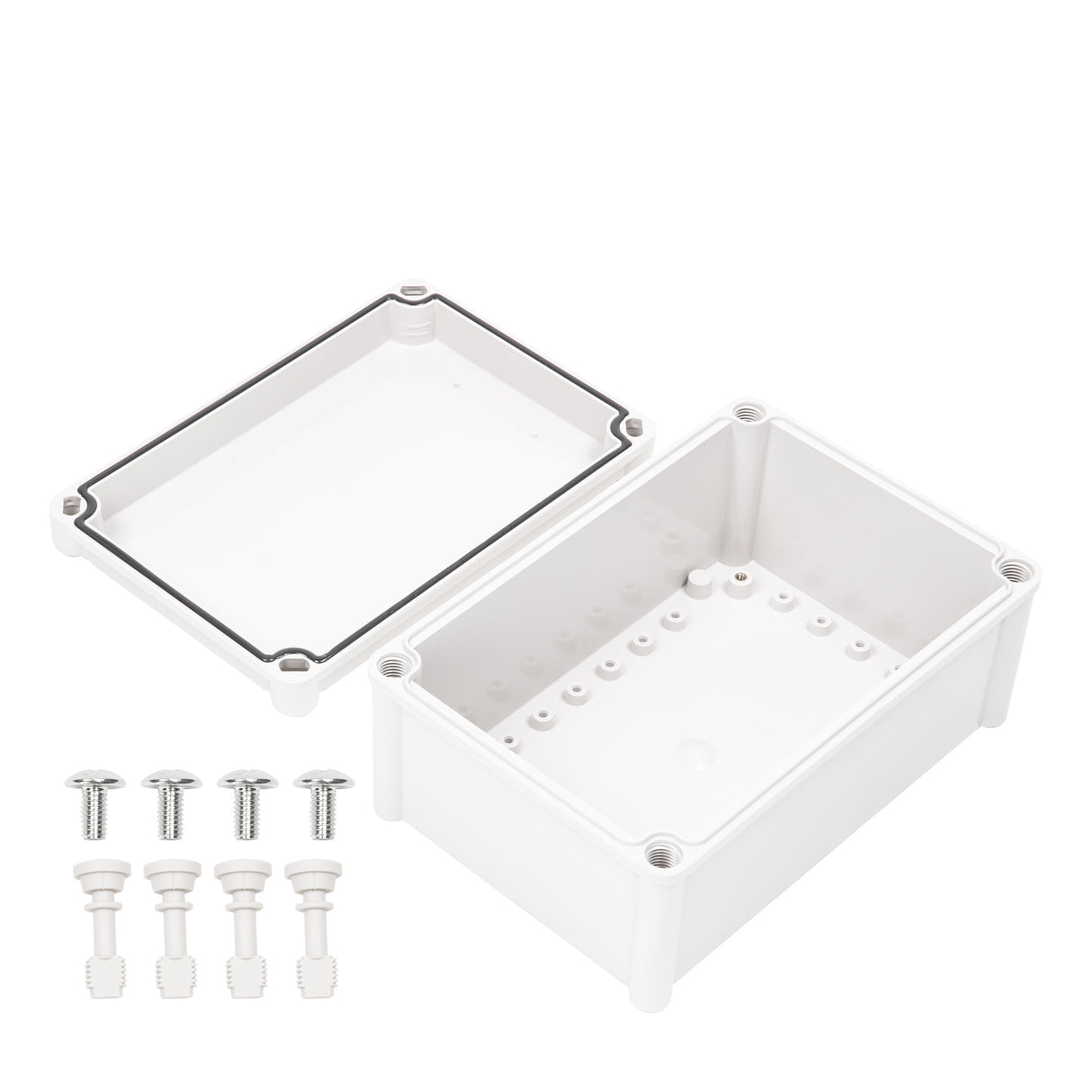 Boxco S-Series 190x280x130mm Plastic Enclosure, IP67, IK08, PC, Grey Cover, Screw Type - PHOTO 2