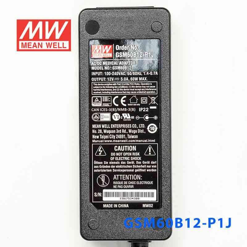 Mean Well GSM60B12-P1J Power Supply 54W 12V 5A - PHOTO 2