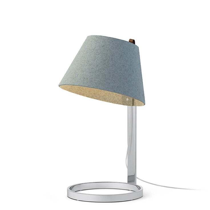 Pablo Table Lana Small Arctic Blue-Grey / Chrome