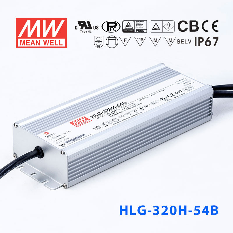 Mean Well HLG-320H-54AB Power Supply 320W 54V - Adjustable and Dimmable