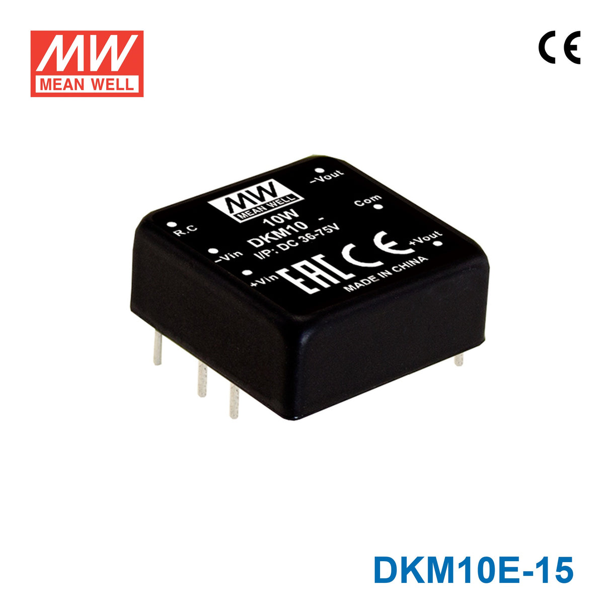 Mean Well DKM10E-15 DC-DC Converter - 10W - 4.7~9V in ±15V out 333mA