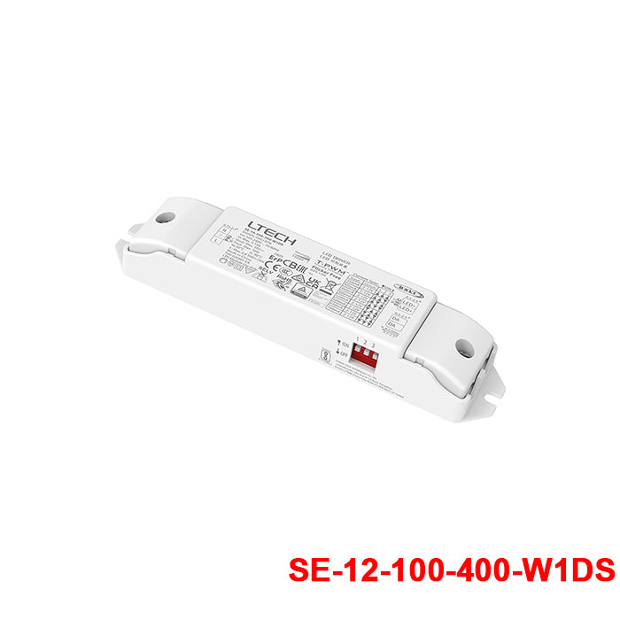 Ltech SE-12-100-400-W1DS 12W 100mA ~ 400mA CC DALI2 LED Driver - Selectable Output