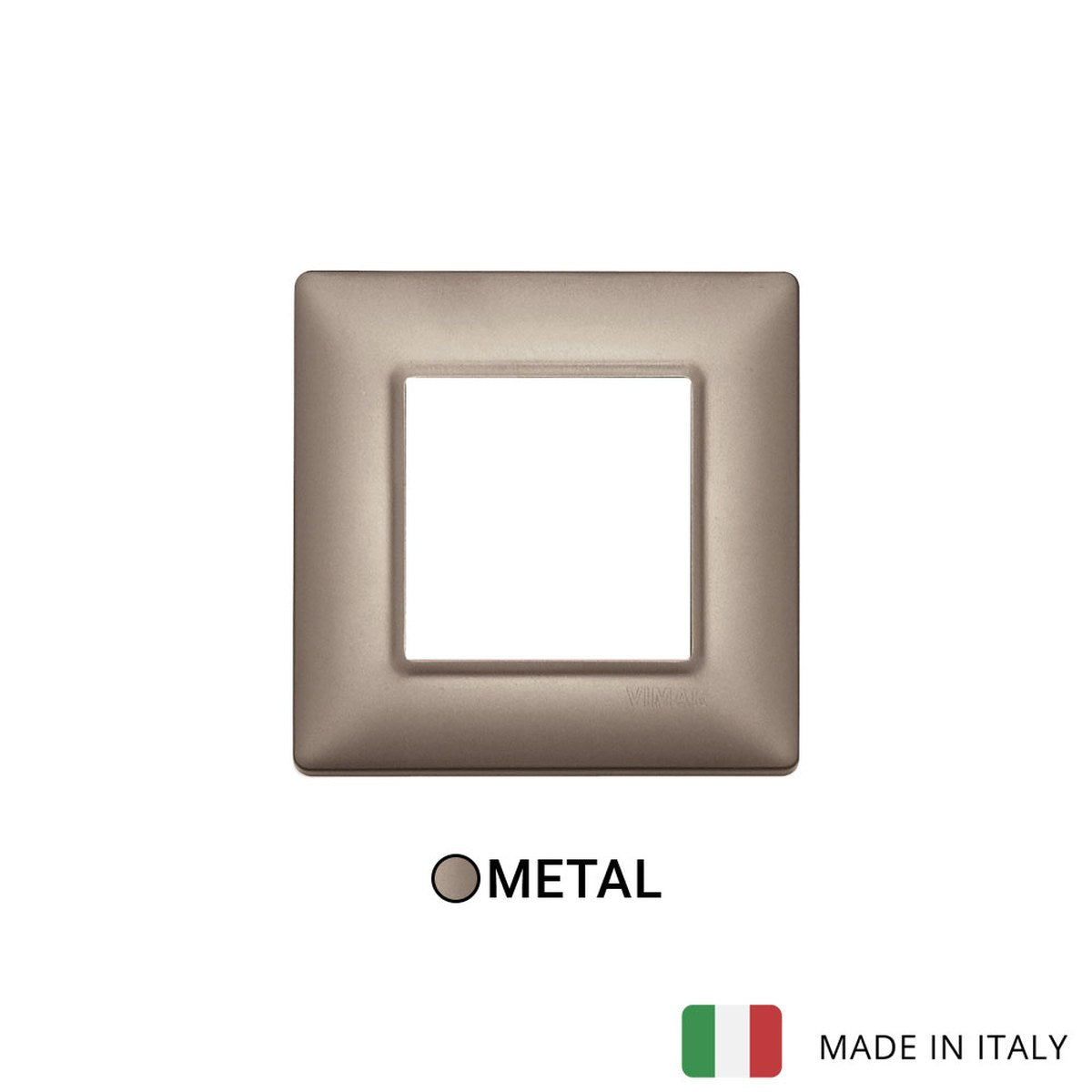 Vimar Plana Plate 2M Metal Pearl Nickel - Square
