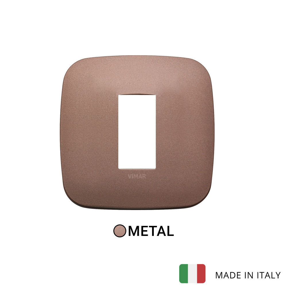 Vimar Arke Round Plate 1M Metal Matt Bronze