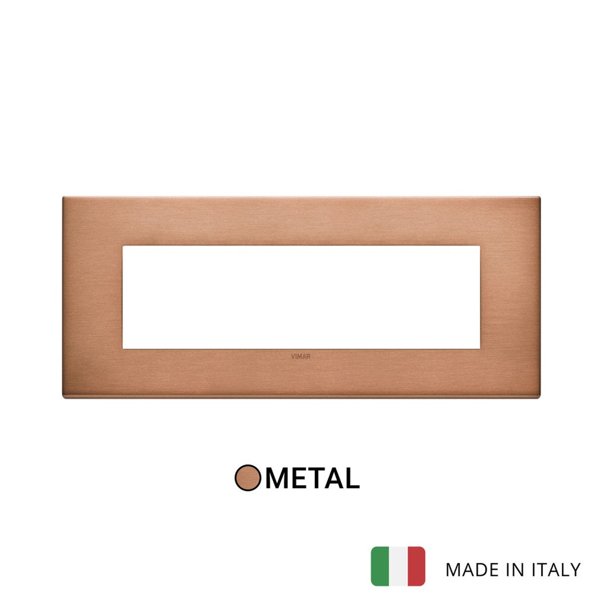Vimar Eikon Exe Plate 7M Metal Brushed Copper