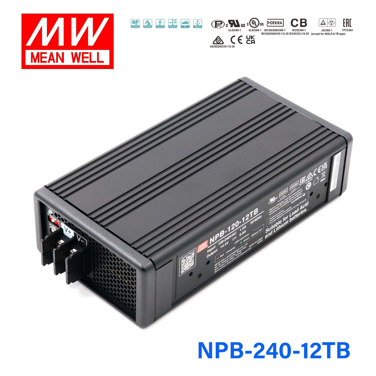 Mean Well NPB-240-12TB Battery Charger 240W 12V Terminal Block
