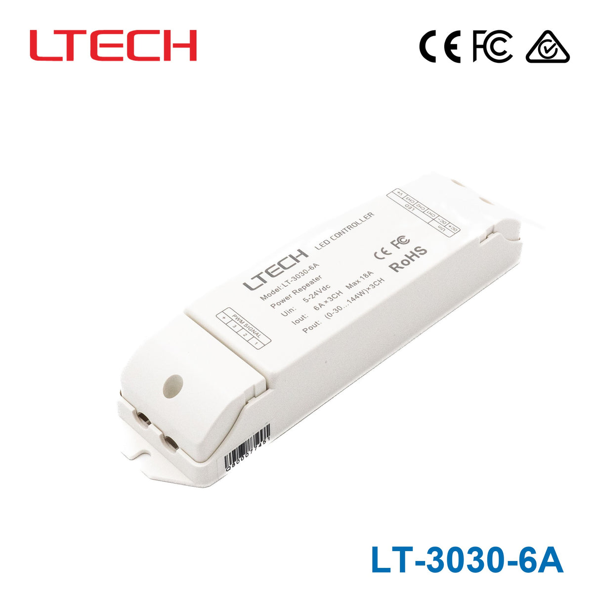 Ltech LT-3030-6A PWM Constant Voltage Repeater - RGB