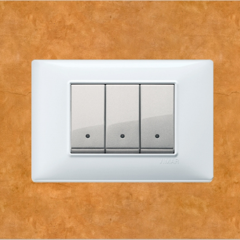 Vimar Plana Plastic 3 Gang Switch - White - 16A - PHOTO 11