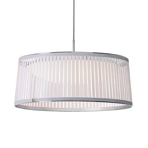 Pablo Pendant Solis Drum 24" White