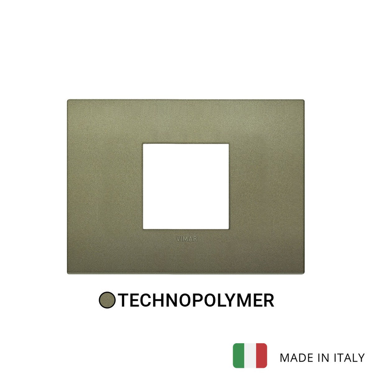 Vimar Arke Classic Plate 2centrM Technopolymer Matt Green
