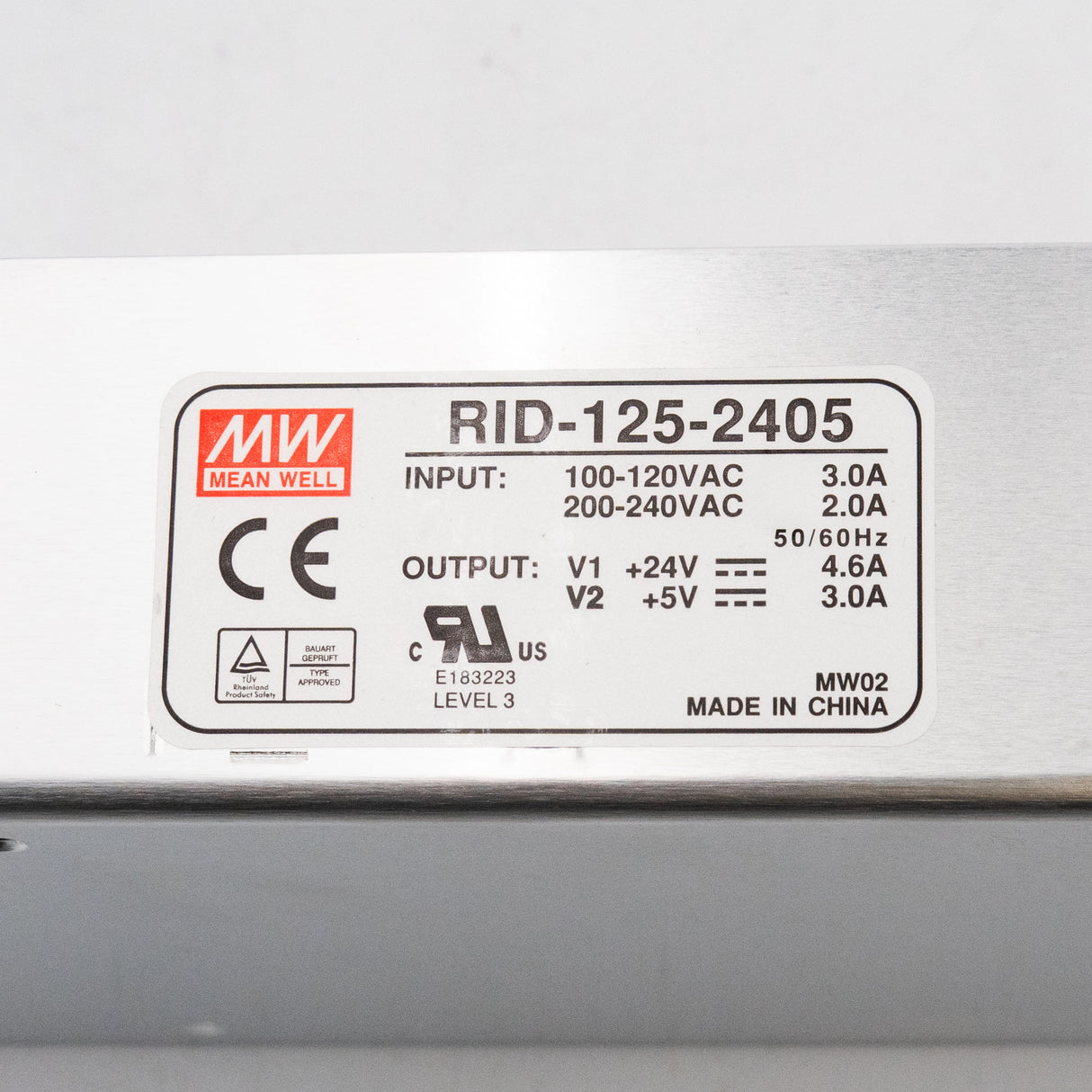 Mean Well RID-125-2405 AC-DC Dual output enclosed power supply 125W 3A - PHOTO 1