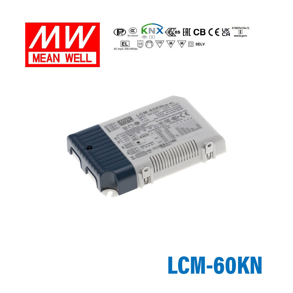Mean Well LCM-60KN Power Supply 60.3W 500mA 600mA 700mA(default) 900mA 1050mA 1400mA - KNX