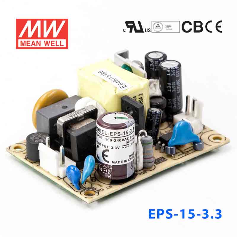 Mean Well EPS-15-3.3 Power Supply 10W 3.3V 3A