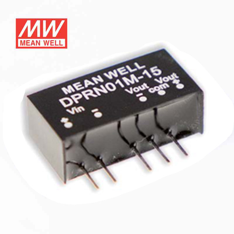 Mean Well DPRN01M-12 DC-DC Converter - 1W - 11.4~13.2V in ±12V out 42mA